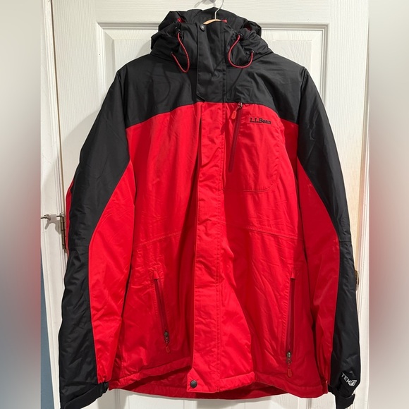 L.L. Bean Red and Black Ski Jacket for Outdoor Adventures - Picture 1 of 7